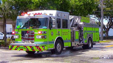 Miami Dade Fire Rescue Ladder Rescue Transporting Youtube