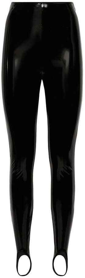 Amina Muaddi X Wolford Black Latex Stirrup Leggings Shopstyle