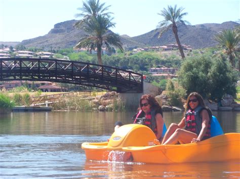 What will the day bring...: Lake Las Vegas Paddle Boats and beach