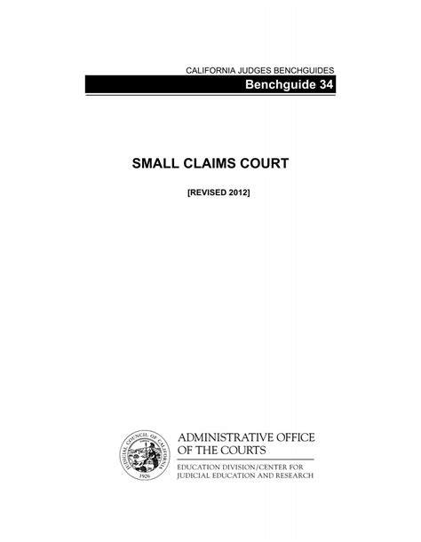 Benchguide Small Claims Court Partner Sites