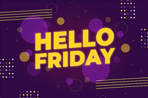 Free Vector Hello Friday Abstract Background