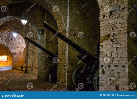 GJIROKASTRA, ALBANIA: Row of Cannons from World War II in the ...