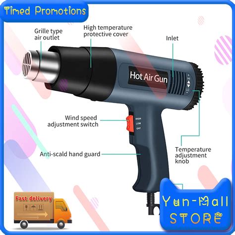 Jual Electric Hot Air Gun Dryer Heat Solder Thermal 2000W 220V 2000W Hot Gun Hot Air Gun