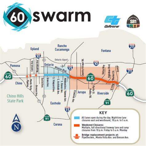 Full Closure Of The 60 Freeway Lanes Starts Tonight Through November