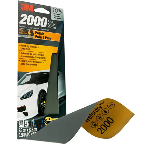 3m Wetordry Sandpaper 3 2 3 In X 9 In 2000 Grit 5 Pack