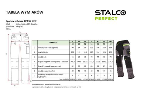 Spodnie robocze do pasa HEAVY LINE Stalco Perfect Artykuły BHP DSMS