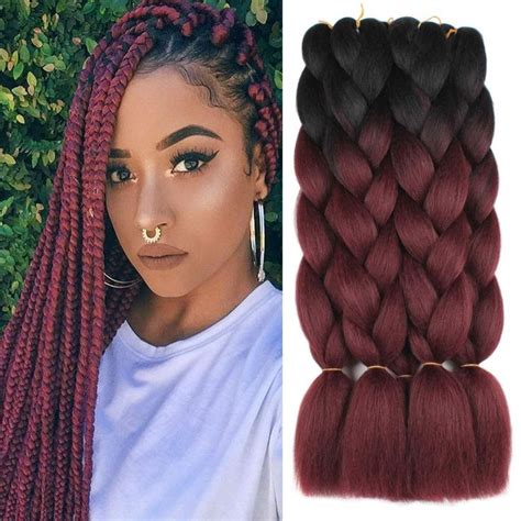 24inch Braiding Hair Synthetic Crochet Braids Jumbo Ombre Extensions Kanekalon Braiding Hair