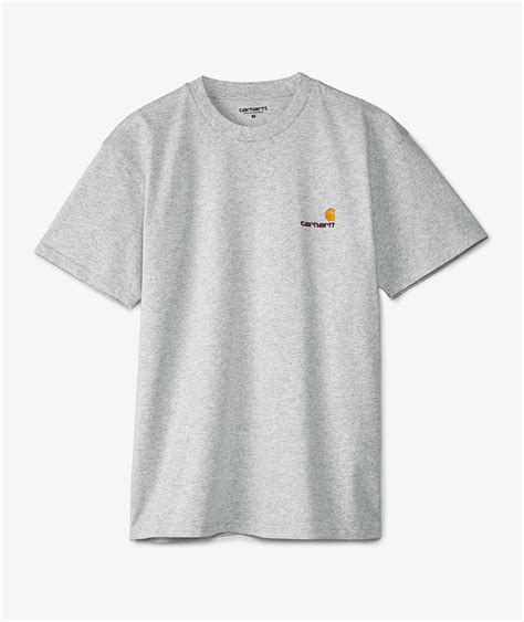 Carhartt Wip Short Sleeve American Script T Shirt En Color Gris Svd