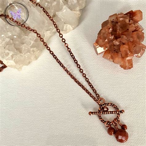 Gold Goldstone Copper Healing Toggle Necklace