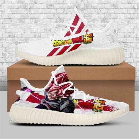 Goku Black Rose Yeezy Shoes Custom Anime Dragon Ball Super Shoes