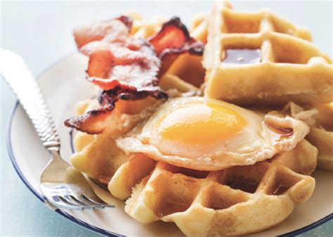 Maple Syruppoached Eggs And Waffles Recipe