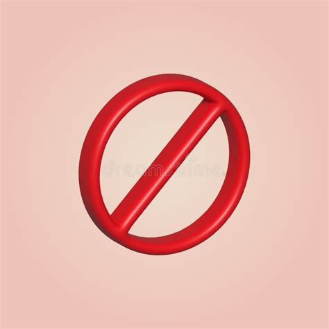 3d Forbidden Red Sign Vector Stock Vector Illustration Of Prohibited