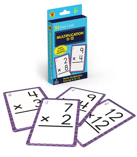 Multiplication 0 12 Flash Cards Ages 8 Grades 3 4 55 Problem Cards Travel Friendly Self Storing With Easy Sort Design 2