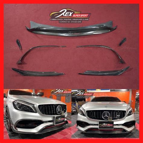 Mercedes Benz Facelift W176 A Class A180 A200 A250 A45 AMG Front Canard