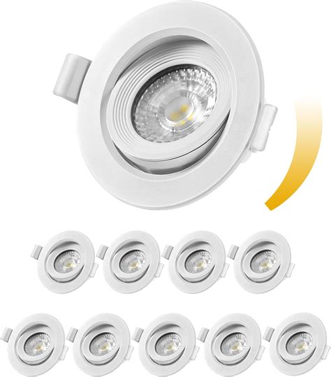 Hcfei Lot 3 Spots Led Encastrable Plafond Diametre 55mm 3w 220v Blanc