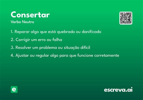 O Que Significa Consertar - Consertar - Significado e Sinônimo - escreva.ai