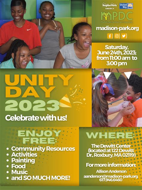 Unity Day 2023 @ The Dewitt Center - Madison Park Development Corporation