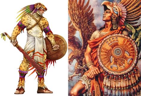 Fearsome Aztec Eagle Warriors And Jaguar Warriors Of Mesoamerica