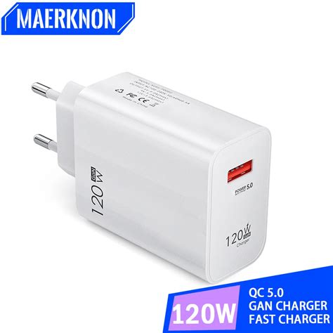 Hızlı şarj 5 0 120w gan usb şarj aleti hızlı şarj ab abd plug duvar