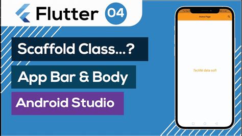 04 What Is Scaffold Use AppBar Body In Flutter App Android Studio