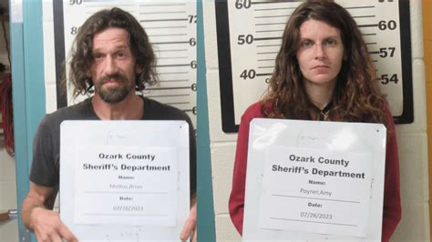 The Ozark County Sheriffs Department Reports The Arrest Of Two People