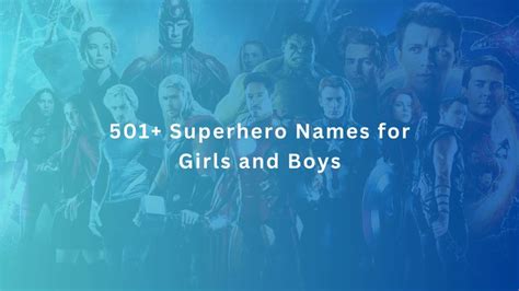 501+ Superhero Names for Girls and Boys