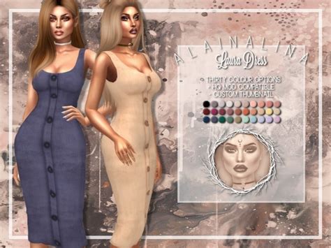 Laura Dress At Alainalina The Sims 4 Catalog