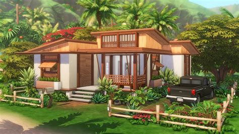 Modern Filipino Home Bahay Kubo Inspired Sims 4 Stop Motion Build