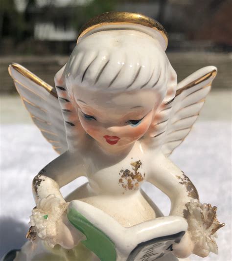 Vintage September Birthday Napco Angel Figurine S1369 Halo Etsy