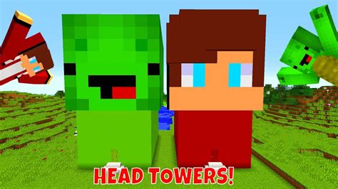 Mikey And Jj Found The Big Skin Towers In Minecraft Mizen Maizen Mazien