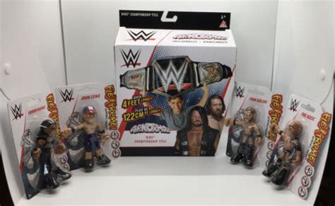 Wwe Mattel Flextreme 4 Bendable Wrestling Figures X4 And Inflatable