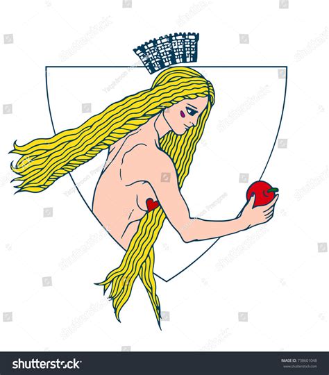 Naked Long Hair Blonde Woman Who Stock Vector Royalty Free Shutterstock