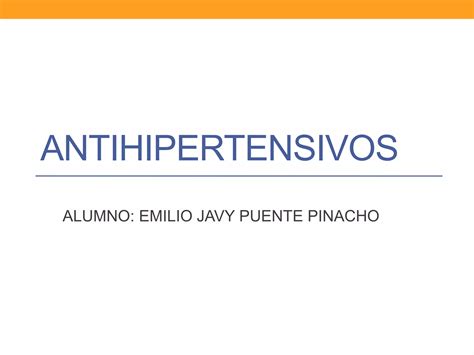 Antihipertensivos Ppt