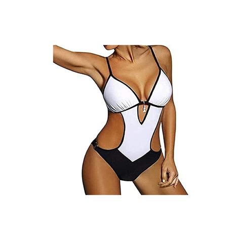 Tbscwyf Costume Da Bagno Donna Intero Sexy Tinta Unita Bikini Donna