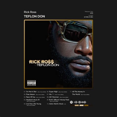 Rick Ross - Teflon Don Tracklist Album - Rick Ross - T-Shirt | TeePublic