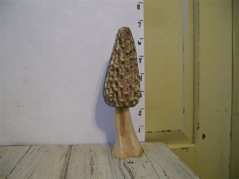 Hand Carved Wooden Morel Mushrooms