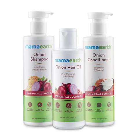 Mamaearth Anti Hair Fall Spa Range With Onion Hair Oil Onion Shampoo