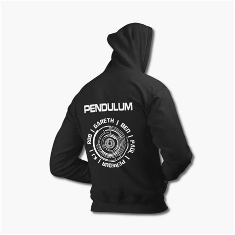 Pendulum Band Zip Hoodie, Pendulum Logo White Zipper Hoodie, Electronic ...