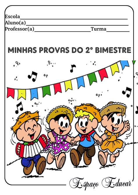 Capas Para Prova Prontas Tema Festa Junina Para Colorir E Colorido