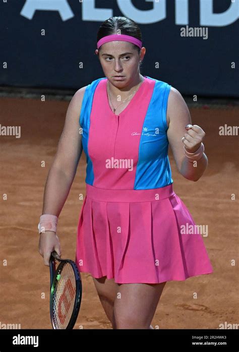 Rome Italy Th May Jelena Ostapenko Of Latvia Reacts During A