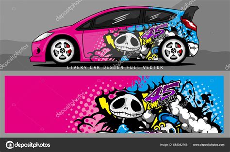 Car Livery Design Cool Graphics Combination Red Gray Colors Vehicles ...