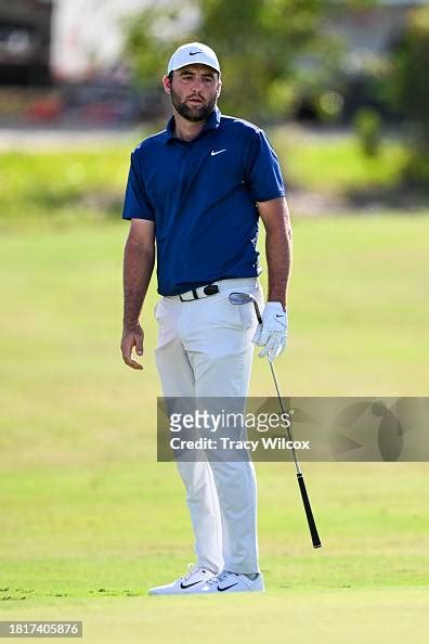 Scottie Scheffler Reacts To His Shot At The Sixth Green During The News Photo Getty Images