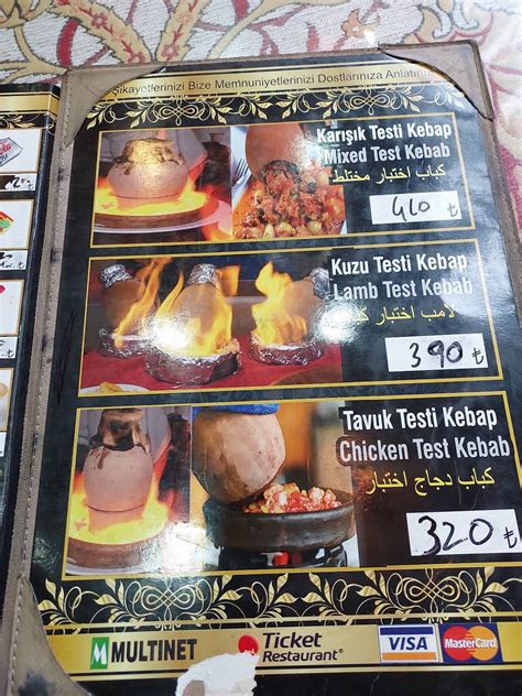 Menu At Sirin K Fte Kebap D Ner Salonu Istanbul Vezir Cami K No