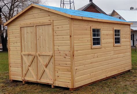 12 X 16 Amish Built Dutch Cove Siding Shed Windvisuals