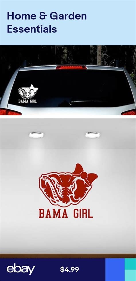 Alabama Crimson Tide Football Car Wall Decal Sticker Bama Girl Bedroom Stickers Ebay Wall