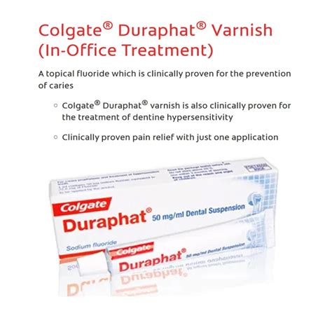 Colgate Duraphat Varnish In Office Treatment 22600 Ppm Dental