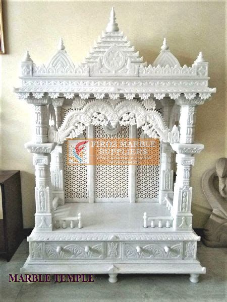 Plain Polished Marble Temple For Home Size Multisize Customize At