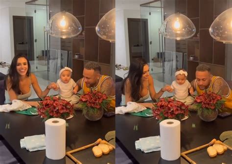 Neymar E Bruna Biancardi Comemoram Juntos Os Meses Da Filha Mavie V Deo