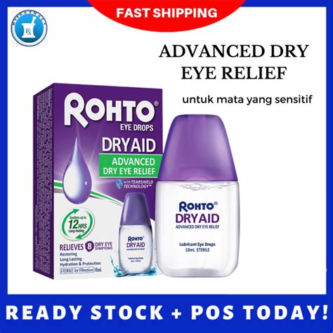 ROHTO ADVANCED DRY AID EYE DROPS 10ML Relieves Dry Eye Symptoms Lazada