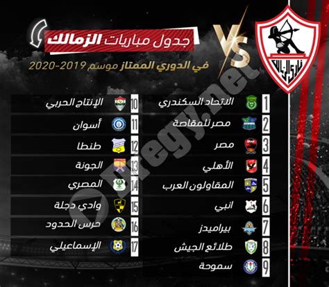 جدول مباريات الاهلي الدورى المصرى 2020